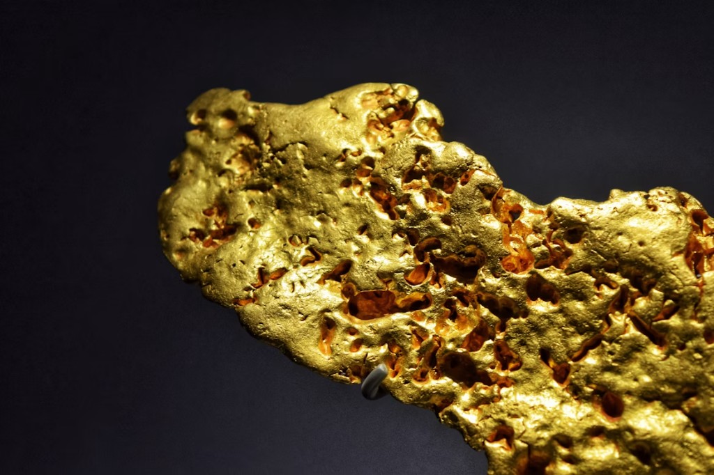 Natural gold nugget sample